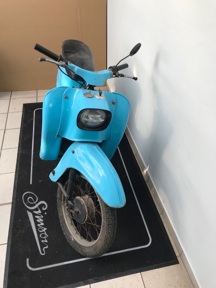 Simson KR51/1 Schwalbe Blau 1978 60km/h Papiere Versand Motor * in Calbe (Saale)