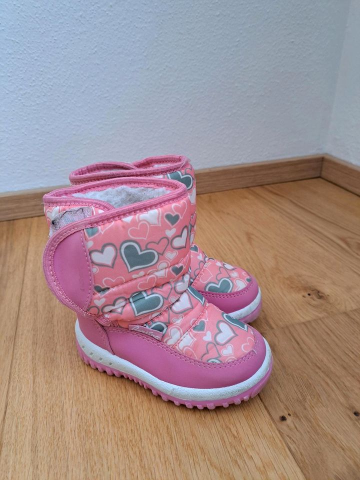 Schuhe Winterstiefel pink Mädchen 22 in Oberbergkirchen