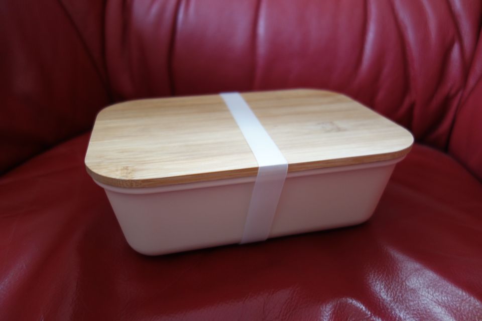 Lunchbox, Brotzeitbox, Bambusdeckel, 20x14cm, 7cm hoch, neu in München