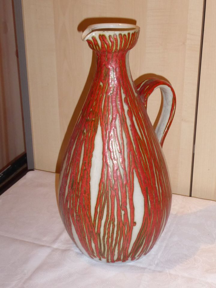 Vase,Trenck-Kellinghusen,Keramikvase,Blumenvase,orange Vase in Haiming