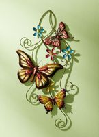 Wanddekoration mit Schmetterlinge bunt Metall Wandbehang #98371 Baden-Württemberg - Birkenfeld Vorschau