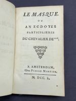 ANTIKES BUCH VON 1750 LA MASQUE OU ANECDOTES PARTICULIERES PIERRE - Versand kostenlos - Wir sind für Sie da lokal in 86830 Schwabmünchen oder online ARTHOME24 Bayern - Schwabmünchen Vorschau