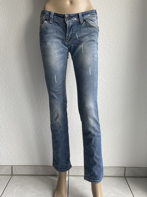 Damen Jeans von Only blau used look | Größe 36/32 in Waltenhofen