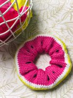 Sommer Haargummi Zopfhalter Scrunchie gestrickt Melone Hansestadt Demmin - Demmin Vorschau