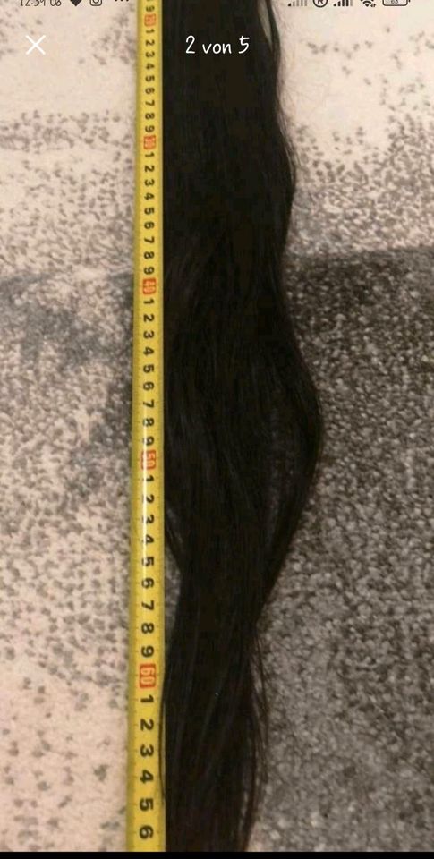 Echtharr für Extentions 72 cm 100 Strähne 100% Echt Farbe Schwarz in Berlin