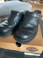 Schwarze Lederclogs von Harley-Davidson Kr. München - Neubiberg Vorschau