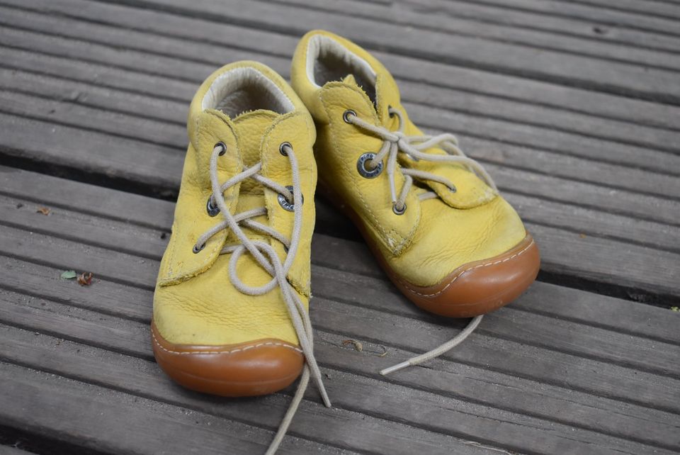 Naturino Kinderschuhe Leder gelb Schnürschuhe in Altentreptow