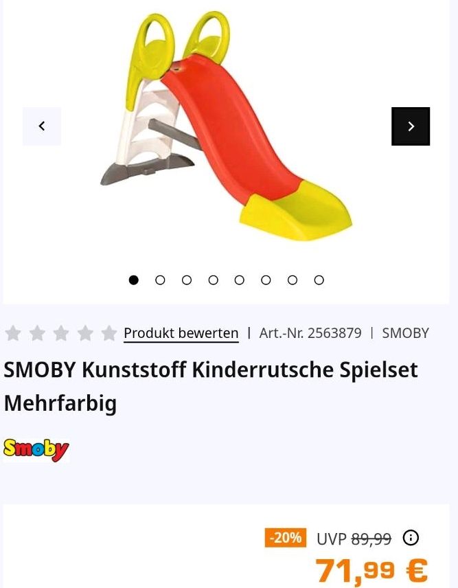 Smoby Kinderrutsche Rutsche mit Wasseranschluss in Weinheim