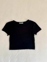 Zara schwarzes cropped Top T-Shirt bauchfrei elastisch Hessen - Marburg Vorschau