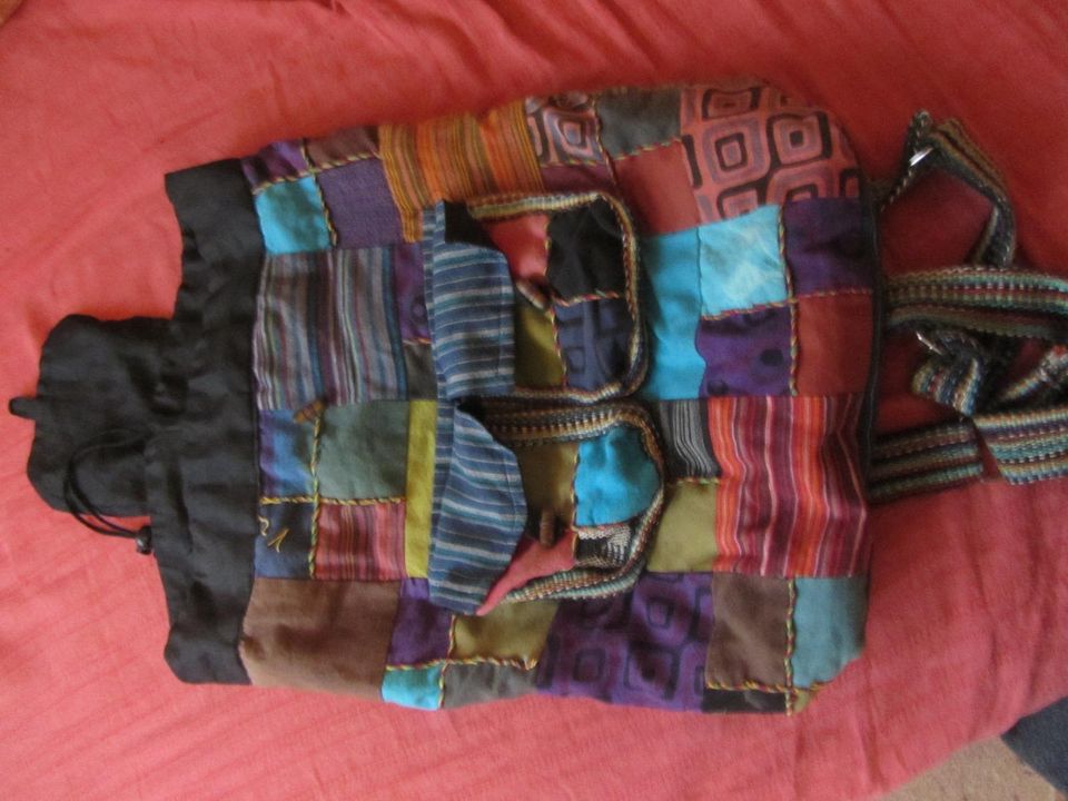 Rucksack Hippie Patchwork Stoff in Dresden