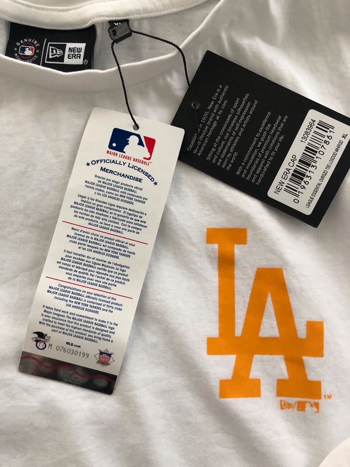 NEW ERA - SHIRT - LA DODGERS - XL - NEU - WEIẞ - MLB - ESSENTIAL in Berlin