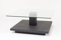 Couchtisch - Tischplatte Klarglas - Gestell in Granit Optik Nordrhein-Westfalen - Löhne Vorschau