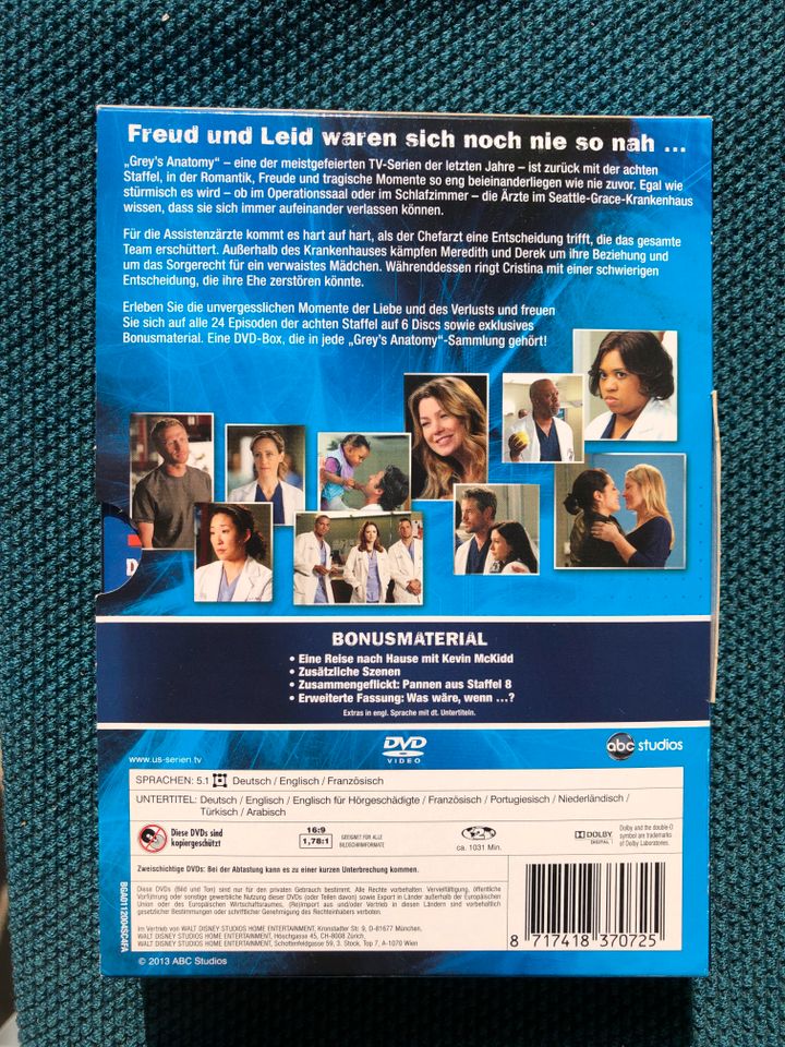 DVD Grey´s Anatomy Die komplette 8. Staffel 2013 in Kassel