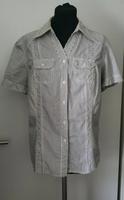 CECIL Kurzarm-Bluse black n white n beige gestreift M 100% BW Baden-Württemberg - Bretten Vorschau