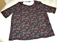 Shirt,schwarz m.rote Herzen gemustert,Übergröße, Gr. 60 / 8XL Sachsen - Bischofswerda Vorschau