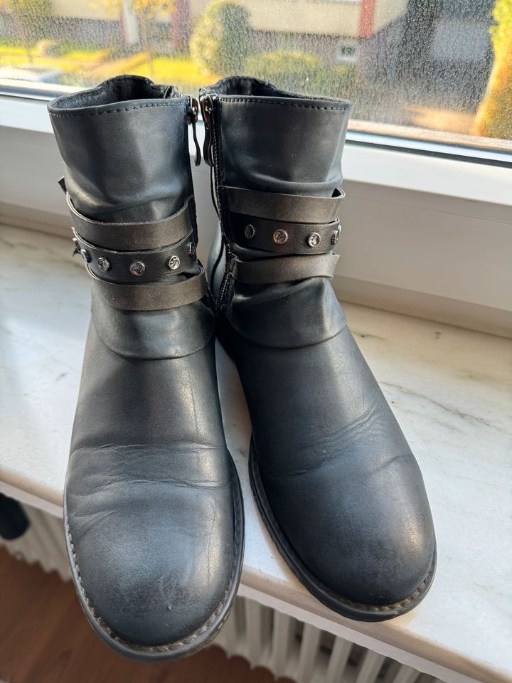 Chelsea Boots, sehr bequem*blau/grau Gr. 38 in Düsseldorf