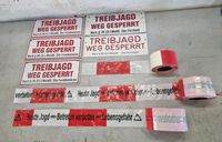 Jagd - Treibjagd - 3 Rollen Absperrband + 5 Warnschilder Saarland - Heusweiler Vorschau