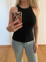 Schwarzes geripptes Mango Tanktop Racerback Top Pankow - Weissensee Vorschau