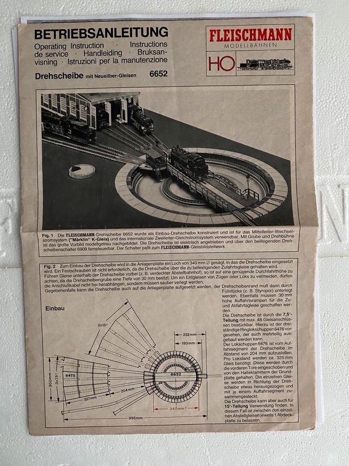 Modellbau Eisenbahn H0 Drehscheibe von Fleischmann. in Aurich