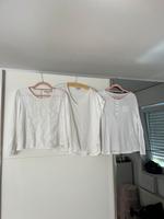 Bluse Zara Lochstickerei, Shirt Sandwich, Longsleeve Sprit Weiß Köln - Rodenkirchen Vorschau