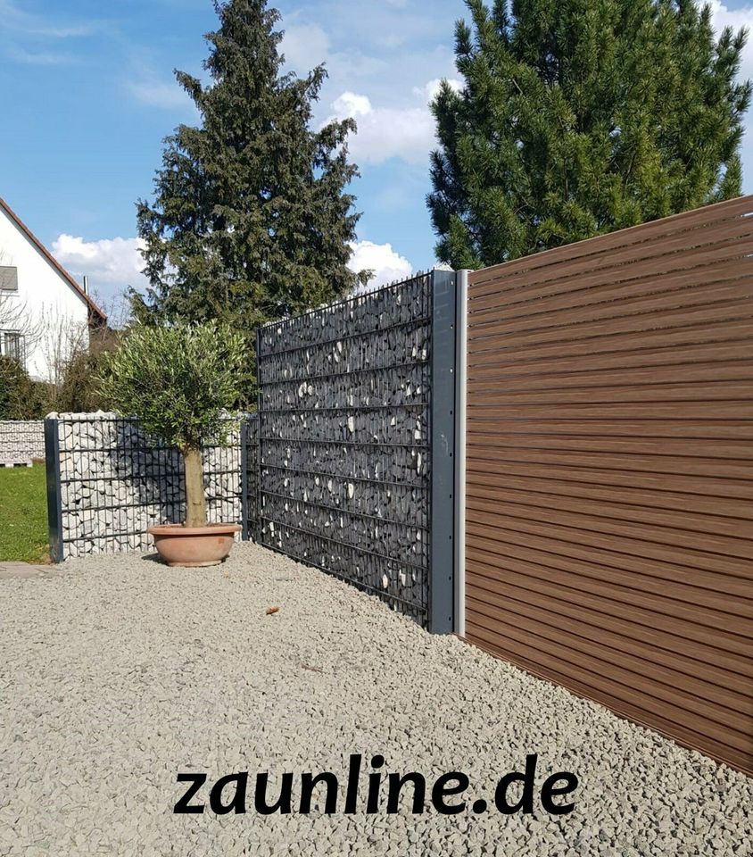 WPC-Sichtschutzzaun für jeden Garten. Ab 229 €. zaunline hat´s. in Laubach