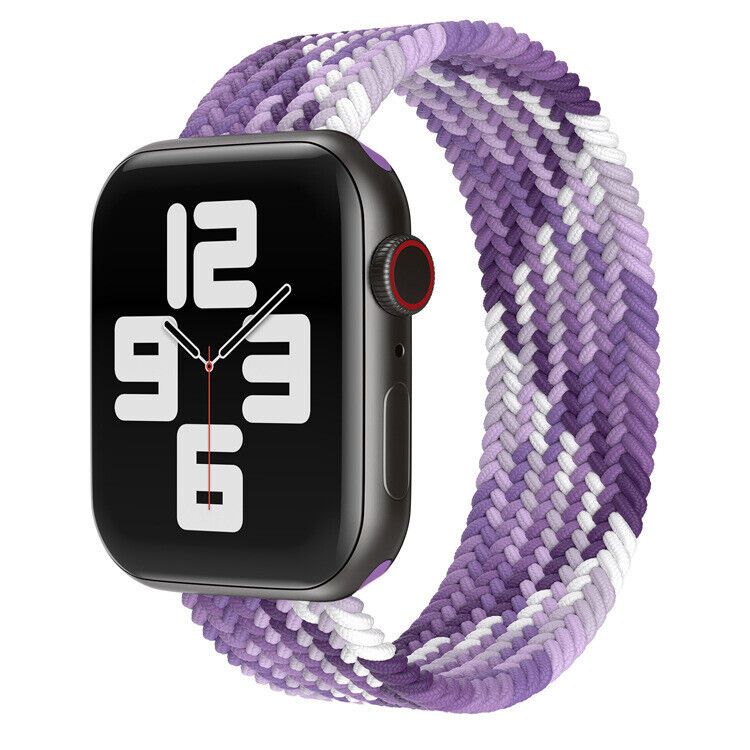 Geflochten Solo Loop Armband für Apple Watch Series 7-3 SE 45-38mm Braided Nylon in Oestrich-Winkel