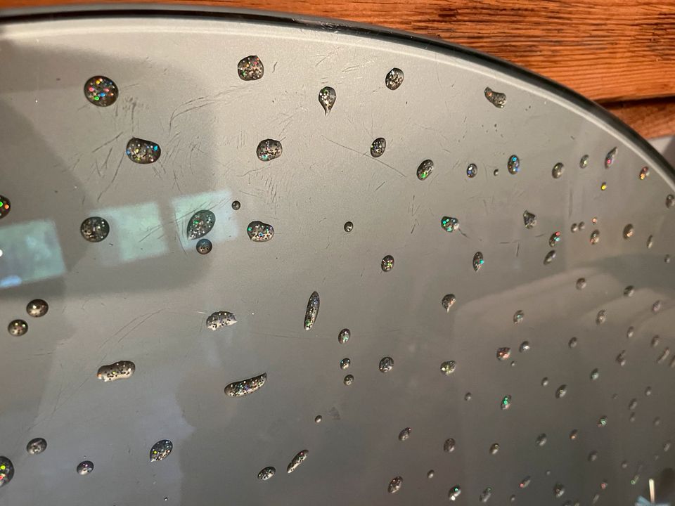 Esstisch Glas mit „Regentropfen“ 120cm in Andechs