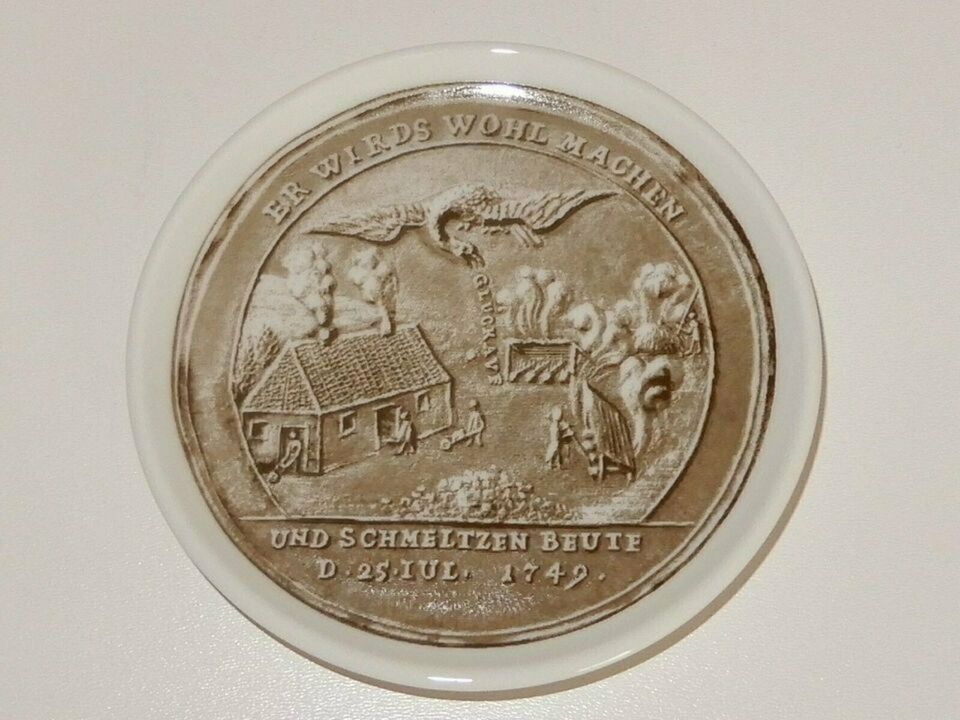 Fürstenberg Untersetzer Konfektteller Medaille Adlers Fundgrube in Wolfsburg