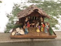 Weihnachts. Holz Krippe mit Figuren Festpreis! Bayern - Pyrbaum Vorschau