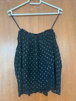 Schwarzes Chiffon-Top mit goldenen Punkten – verspielter Schnitt Niedersachsen - Sarstedt Vorschau