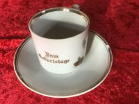 Tasse mit Untertasse Porzellan „zum Geburtstag“ antik alt shabby Hessen - Angelburg Vorschau