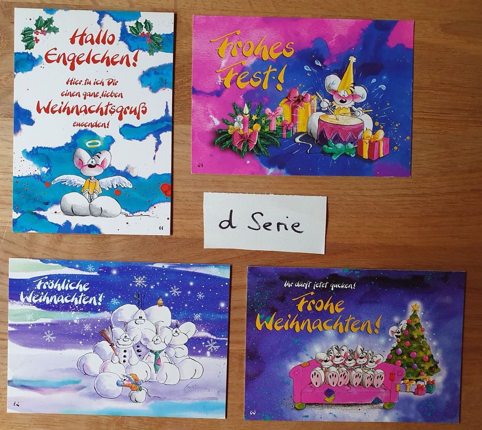 Diddl-Weihnachtspostkarten Serien a,b,c,d Mond**Sammelpostkarten in Kreuzau