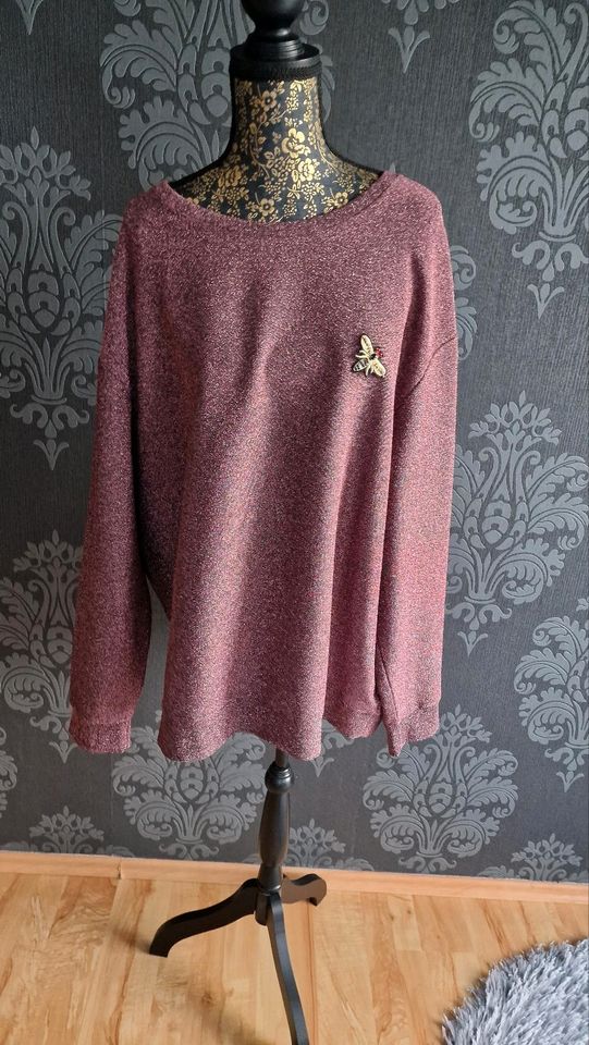 Pulli /Sweater H&M rosa, pink, schwarz glitzernd Gr. XL in Meiningen