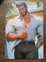 Gay Blechschild / 6 verschiedene " Muscle Machos " je 19,99 Euro Bayern - Schönsee Vorschau