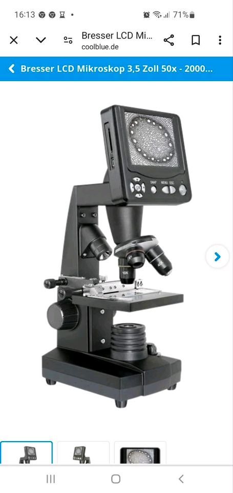 Bresser LCD Mikroskop 3,5 Zoll 50x - 2000x 5MP in Arenshausen
