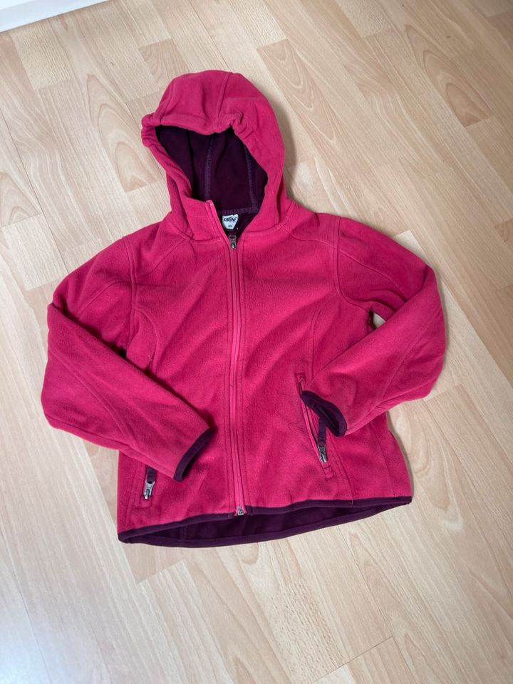 Outdoor Jacke Weste Thermofleece Mädchen Gr128 pink weinrot in Bad Aibling