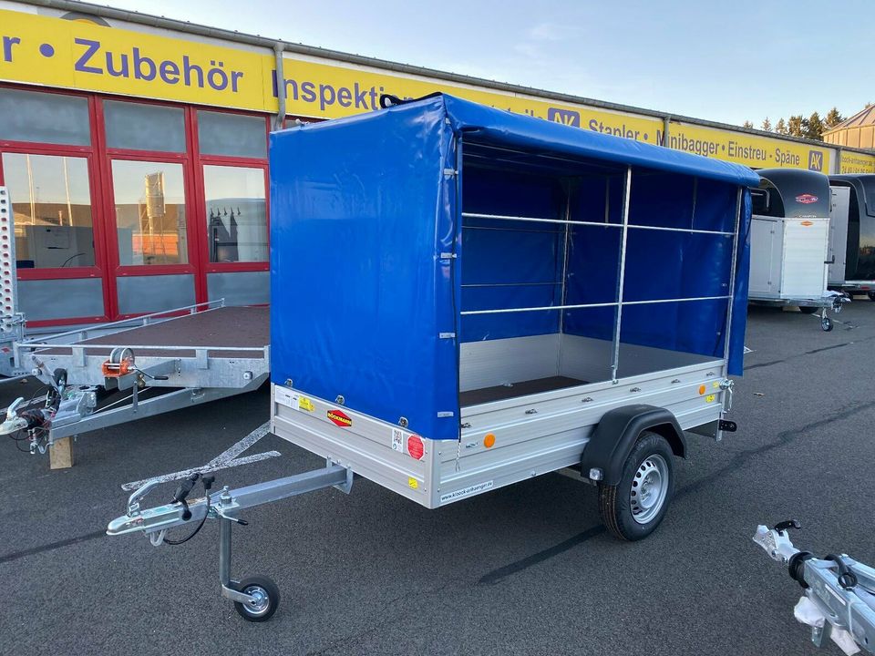 Böckmann Anhänger Tieflader ALU 750 kg mit Plane und Spriegel in  Nordrhein-Westfalen - Blankenheim | Gebrauchte Auto-Anhänger kaufen | eBay  Kleinanzeigen ist jetzt Kleinanzeigen