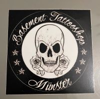 Aufkleber Basement Tattooshop Münster Totenkopf Rosen Tattoo Bayern - Fürstenstein Vorschau