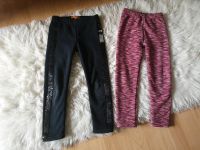 Leggins gefüttert warm Set Mädchen Gr 104/110 - pink und schwarz Bayern - Ingolstadt Vorschau