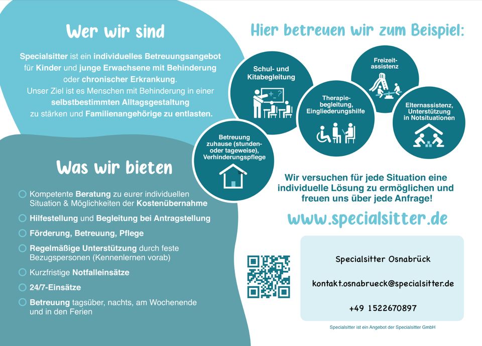 Specialsitter: Betreuung, Pflege, Förderung und vieles mehr! in Osnabrück