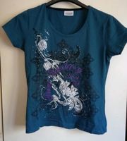 Shirt mit Druck und Pailetten * petrol *Street One * Gr. 36 Nordrhein-Westfalen - Menden Vorschau