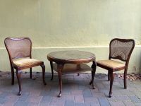 Antiker Barocktisch Salontisch Chippendale rund Nussbaum Tisch Essen - Steele Vorschau