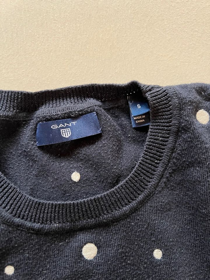 Gant Pullover | Strickpullover | langarm | S | navy gepunktet in Fuldatal