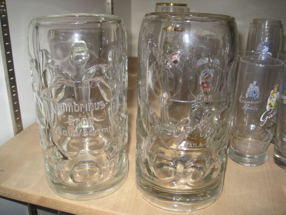 Bierkrug Maßkrug, Bierglas Gambrinusbräu Naila in Münchberg