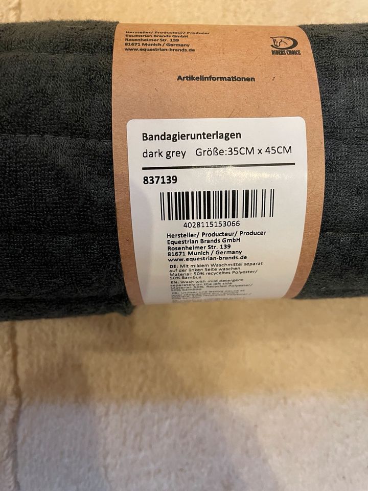 RidersChoice Bandagierunterlagen Grau 35x45cm 2 Paar !Neu! in Spelle