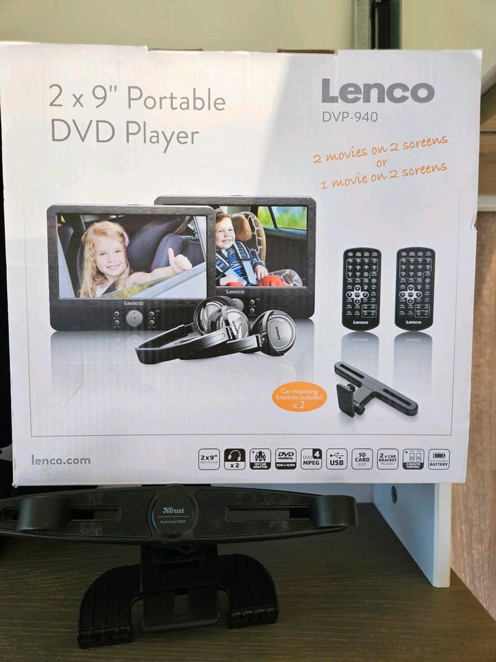 ☆ Lenco DVP-940 - tragbare 9-Zoll-Duo-DVD-Player ☆ in Bergisch Gladbach