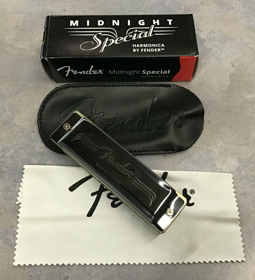 Fender Midnight Special Harmonica Mundharmonika Paket E F G Bb in