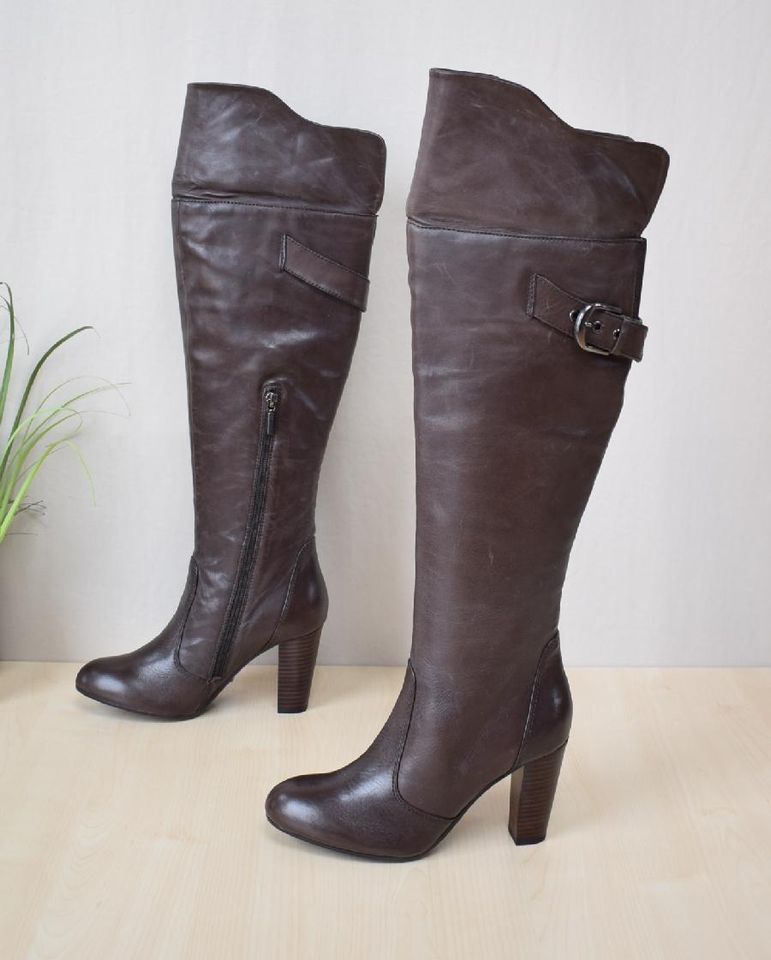 tolle 5th Avenue Echtleder High-Heel Overknee Stiefel Gr. 37  NEU in Neulingen