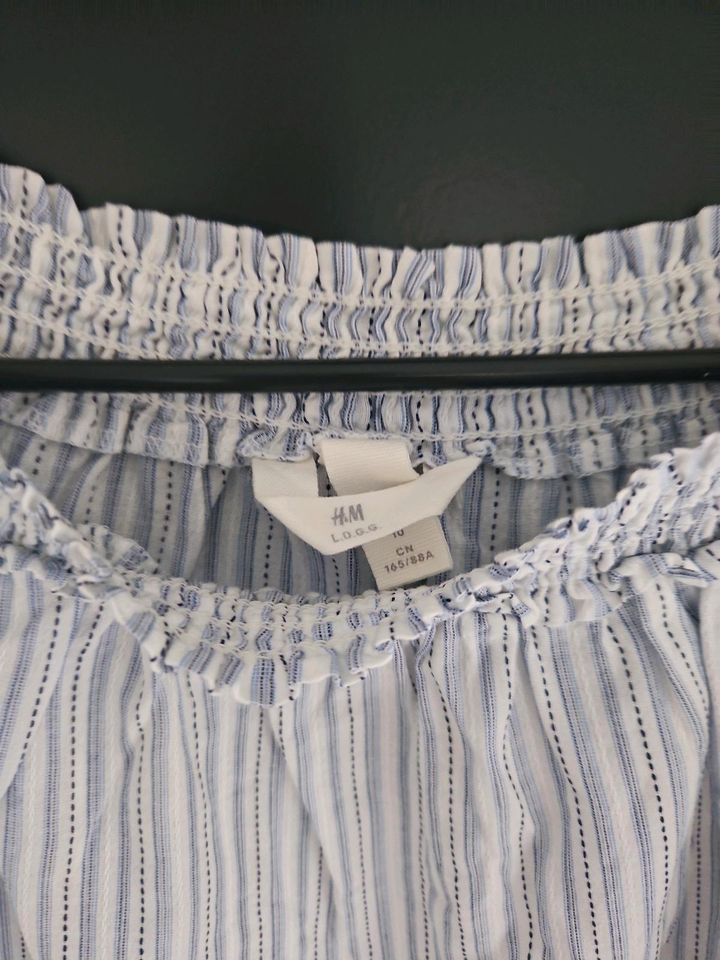 Shirt H&M Gr. 38 weiß blau gestreift in Wyhl