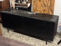 Sideboard schwarz Mangoholz lackiert mit Marmorplatte B171 cm Thüringen - Ronneburg Vorschau